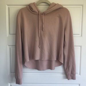 Pink cropped hoodie